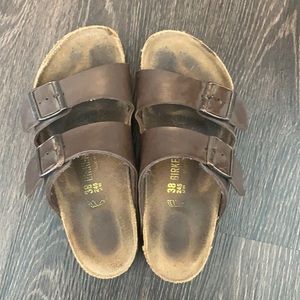 Birkenstocks leather brown barely worn